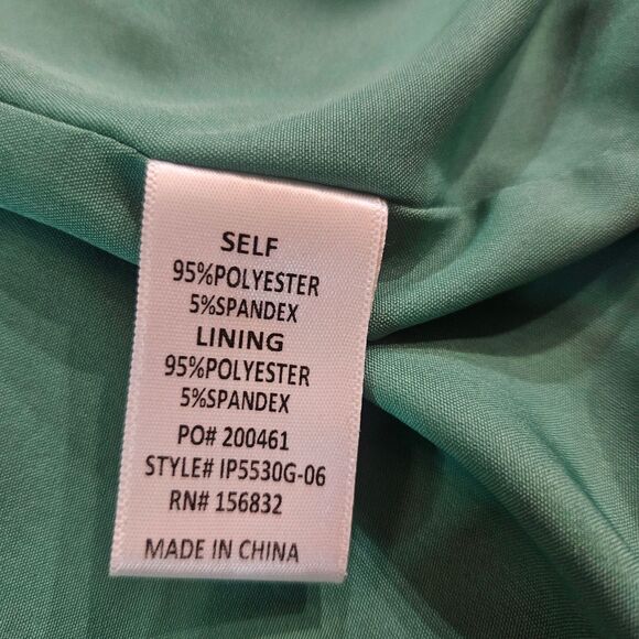 BiBi Women's Small Velour Peak Lapel Blazer Shamrock Green Long Line Jacket - Picture 5 of 10